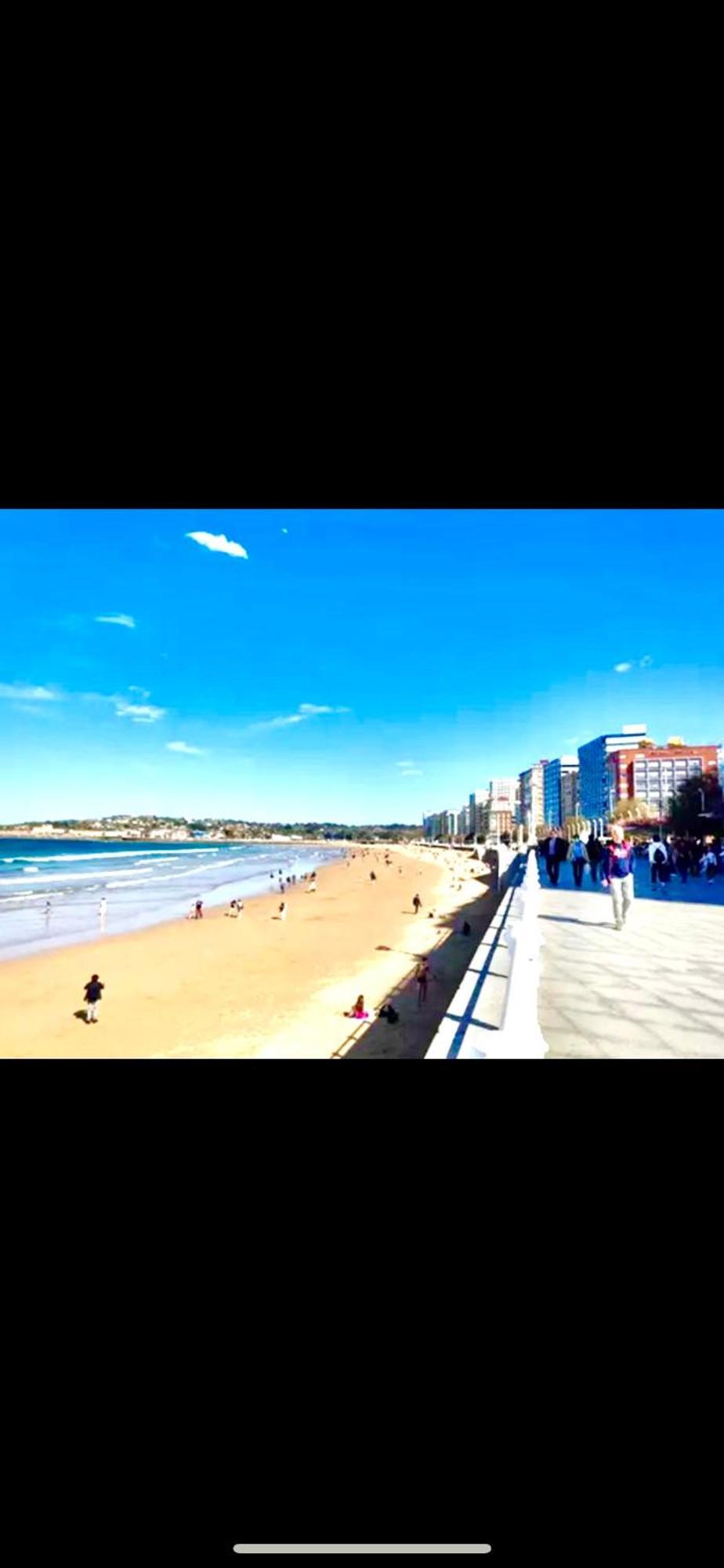 Atico Con Terraza, Vistas Al Mar Y Parking En Playa De S Lorenzo Gijón Exterior foto